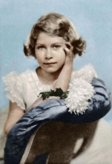 Queen Of Britain Windsor Gallery: Princess Elizabeth aged nine, 1935, (1937).Artist: Marcus Adams