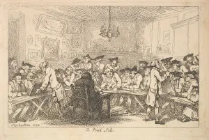 A Print Sale - A Night Auction, 1788. Creator: Thomas Rowlandson A Print Sale - A Night Auction, 1788. Creator: Thomas Rowlandson
