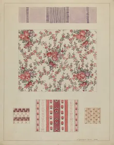 Printed Cotton, 1938. Creator: J. Howard Iams Printed Cotton, 1938. Creator: J. Howard Iams