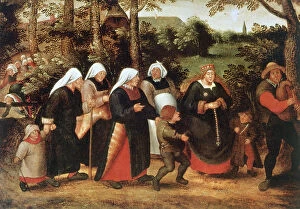 Pieter Bruegel Ii Gallery: The Procession of the Bride, c1584-1638. Artist: Pieter Brueghel the Younger