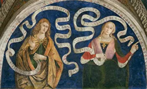 Prints of The Prophet Micah and the Tiburtine Sibyl, 1492-1495. Found in the Collection of Apostolic Palace, Vatican Vatican City Prints: The Prophet Micah and the Tiburtine Sibyl, 1492-1495 Print