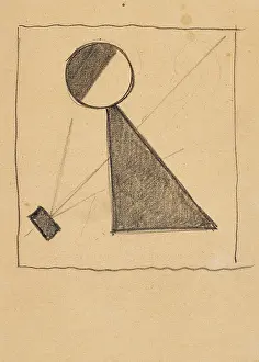 Abstract Art Russia Prints: Protomagnetic Construction, c1916. Creator: Malevich, Kasimir Severinovich (1878-1935)