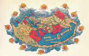 Wind Gallery: Ptolemys Map of the World cA.D 150. (1912) Artist: Claudius Ptolemy