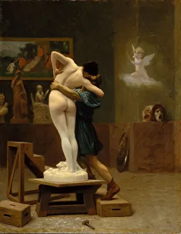 Pygmalion and Galatea, c. 1890. Artist: Gerome, Jean-Leon (1824-1904) Pygmalion and Galatea, c. 1890. Artist: Gerome, Jean-Leon (1824-1904)