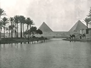 Great Pyramid Gallery: The Pyramids and the Nile, Gizeh, Egypt, 1895. Creator: W &s Ltd