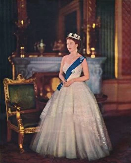 Queen Of Britain Windsor Gallery: Queen Elizabeth II, 1953. Artist: Sterling Henry Nahum Baron
