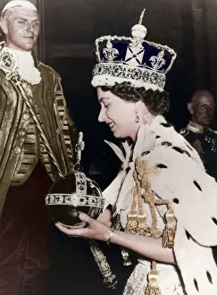 House Of Windsor Gallery: Queen Elizabeth II returning to Buckingham Palace after her Coronation, 1953