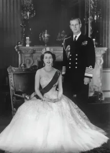 Prints of HM Queen Elizabeth II and HRH Duke of Edinburgh at Buckingham Palace, 12th March 1953 Edinburgh City Prints: HM Queen Elizabeth II and HRH Duke of Edinburgh at Buckingham Palace Print, 1953