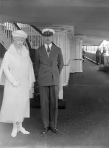 Queen Mary Of Teck Gallery: Queen Mary and Prince Henry aboard HMY Victoria and Albert, c1933