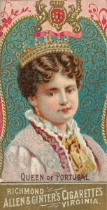 Queen of Portugal, from World's Sovereigns series (N34) for Allen & Ginter Cigarettes Queen of Portugal, from World's Sovereigns series (N34) for Allen & Ginter Cigarettes