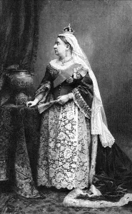 Queen Victoria in her state robes, 1887 (1900).Artist: Walery Queen Victoria in her state robes, 1887 (1900).Artist: Walery