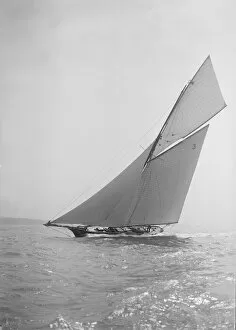 Lee Bow Gallery: The racing cutter Creole under sail, 1911. Creator: Kirk & Sons of Cowes