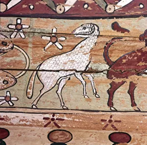 Ram, Zodiac Sign on inside of Egyptian Mummy-Case, 2nd century Ram, Zodiac Sign on inside of Egyptian Mummy-Case, 2nd century