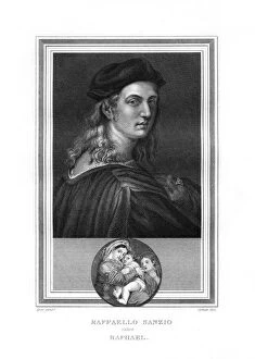 Images Dated 10th May 2006: Raphael or Raffaello, master painter and architect of the Florentine School, (1825)