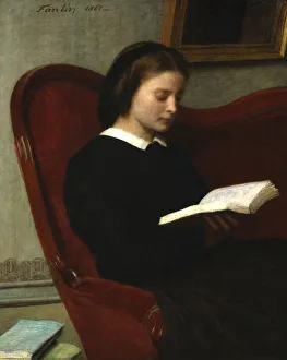 The Reader, 1861. Artist: Henri Fantin-Latour The Reader, 1861. Artist: Henri Fantin-Latour
