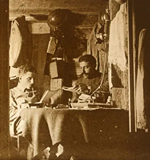 WWI Trench Life Prints: Reading in the trenches, c1914-c1918
