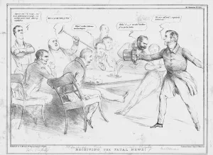 Receiving the Fatal News!, 1834. Creator: John Doyle Receiving the Fatal News!, 1834. Creator: John Doyle