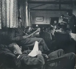 Officers Mess Gallery: Serious recreation, 1941. Artist: Cecil Beaton
