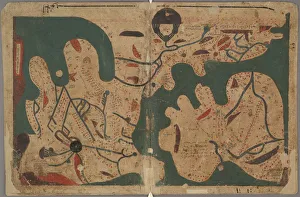 Rectangular World Map Print, 11th Century