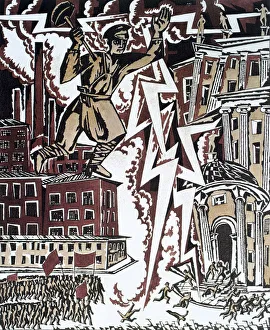 The Red Lightning, 1919. Artist: Ignaty Nivinsky The Red Lightning, 1919. Artist: Ignaty Nivinsky