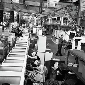 Refrigerators being assembled at the GEC in Swinton, South Yorkshire, 1963. Artist Refrigerators being assembled at the GEC in Swinton, South Yorkshire, 1963. Artist