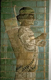 Detail of a relief showing an archer of the Persian Royal Guard, Palace of Darius I, Susa Detail of a relief showing an archer of the Persian Royal Guard, Palace of Darius I, Susa