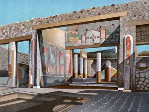 Archaeological Site Gallery: Remains of the house of the banker Lucius Caecilius Iucundus, Pompeii, (1902)