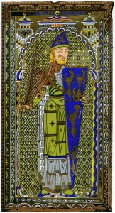 Representation of the enamel effigy of Geoffrey V on his tomb at Le Mans Cathedral, 1849.Artist: Lemercier Representation of the enamel effigy of Geoffrey V on his tomb at Le Mans Cathedral, 1849.Artist: Lemercier
