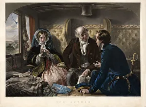 The Return (First Class), pub. 1857. Creator: Abraham Solomon (1824 - 1862) after The Return (First Class), pub. 1857. Creator: Abraham Solomon (1824 - 1862) after