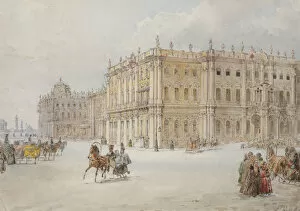 Russian Winter Gallery: The ride of Emperor Nicholas I through the palace square, 1843