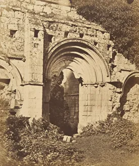 Rievaulx Abbey. Doorway of the Refectory, 1850s. Creator: Joseph Cundall Rievaulx Abbey. Doorway of the Refectory, 1850s. Creator: Joseph Cundall