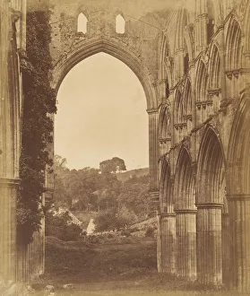 Rievaulx Abbey. Interior of the Choir, 1850s. Creator: Joseph Cundall Rievaulx Abbey. Interior of the Choir, 1850s. Creator: Joseph Cundall