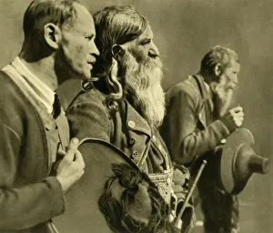 Riflemen praying, Tyrol, Austria, c1935. Creator: Unknown Riflemen praying, Tyrol, Austria, c1935. Creator: Unknown
