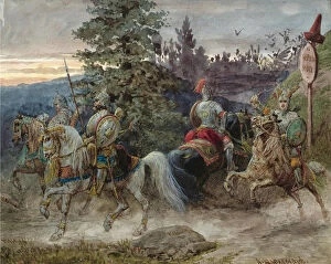 Images Dated 3rd April 2014: The Road to Chernomor. Illustration to the poem Ruslan and Lyudmila by A. Pushkin