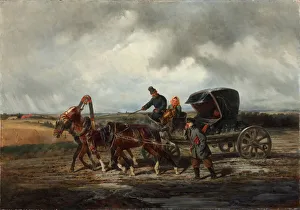 On the road to the tooth puller, 1873. Artist: Sverchkov, Nikolai Yegorovich (1817-1898) On the road to the tooth puller, 1873. Artist: Sverchkov, Nikolai Yegorovich (1817-1898)
