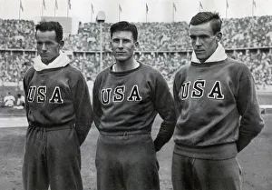 Robert Clark, Glenn Morris, John Parker, American decathletes, Berlin Olympics, 1936 Robert Clark, Glenn Morris, John Parker, American decathletes, Berlin Olympics, 1936