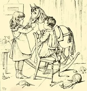 Scribner And Co Gallery: How The Rocking-Horse Ate The Cake, 1881. Creator: Unknown