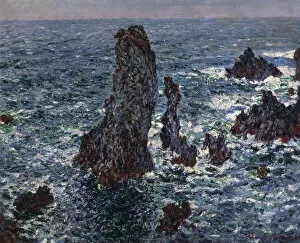 Belle Ile Gallery: The Rocks in Belle-Ile (Pyramides de Port-Coton, Mer sauvage), 1886. Artist: Claude Monet