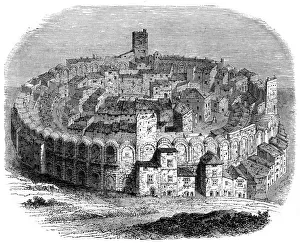 The Roman arena in Arles, Provence, France, in 1666 (1882-1884) The Roman arena in Arles, Provence, France, in 1666 (1882-1884)