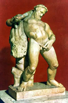 Roman statue of a drunken Hercules