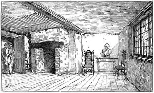 Images Dated 27th March 2007: The room in which Shakespeare was born, Stratford-upon-Avon, Warwickshire, 1885.Artist: Edward Hull