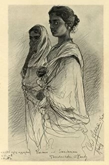 Sri Lankan Gallery: Rosama and Sandenam, Tamil girls, Kandy, Ceylon, 1898. Creator: Christian Wilhelm Allers