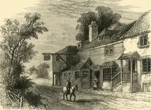 The Rosemary Branch in 1800, (c1878). Creator: Unknown The Rosemary Branch in 1800, (c1878). Creator: Unknown