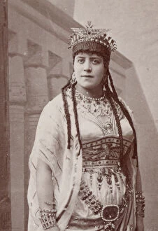 Rosine Bloch (1832-1891) in opera Aida by Giuseppe Verdi, Paris, Theatre national de l'Opera, 22.03