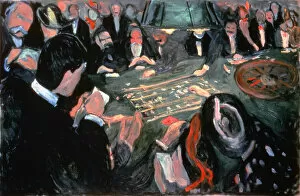 Croupier Gallery: The Roulette Table at Monte Carlo, 1903. Artist: Edvard Munch