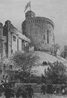 The Round Tower Windsor Castle, 1887. Artist: Axel Herman Haig The Round Tower Windsor Castle, 1887. Artist: Axel Herman Haig