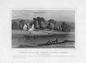 River Thames Collection: Runney Mead or Magna Charta Island, near Egham, Surrey, 19th century