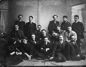 Russian author and poet Andrei Bely with symbolist authors, 1907 Russian author and poet Andrei Bely with symbolist authors, 1907