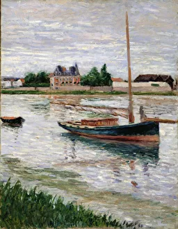 Sailboat Moored on the Seine, Argenteuil, ca 1891 Sailboat Moored on the Seine, Argenteuil, ca 1891