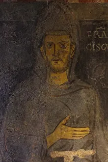Saint Francis of Assisi (Detail of his oldest portrait), 13th century. Artist: Anonymous Saint Francis of Assisi (Detail of his oldest portrait), 13th century. Artist: Anonymous